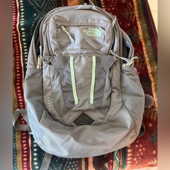 The North Face Accessories - The North Face Recon Backpack Grey and Aqua